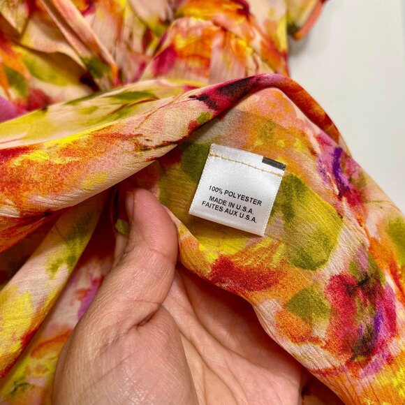 Misa Los Angeles Emi Top Golden Floral Mix Size L - Picture 10 of 14